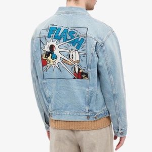 Gucci x Disney Men's Donald Duck Flash Embroidered Denim Jacket